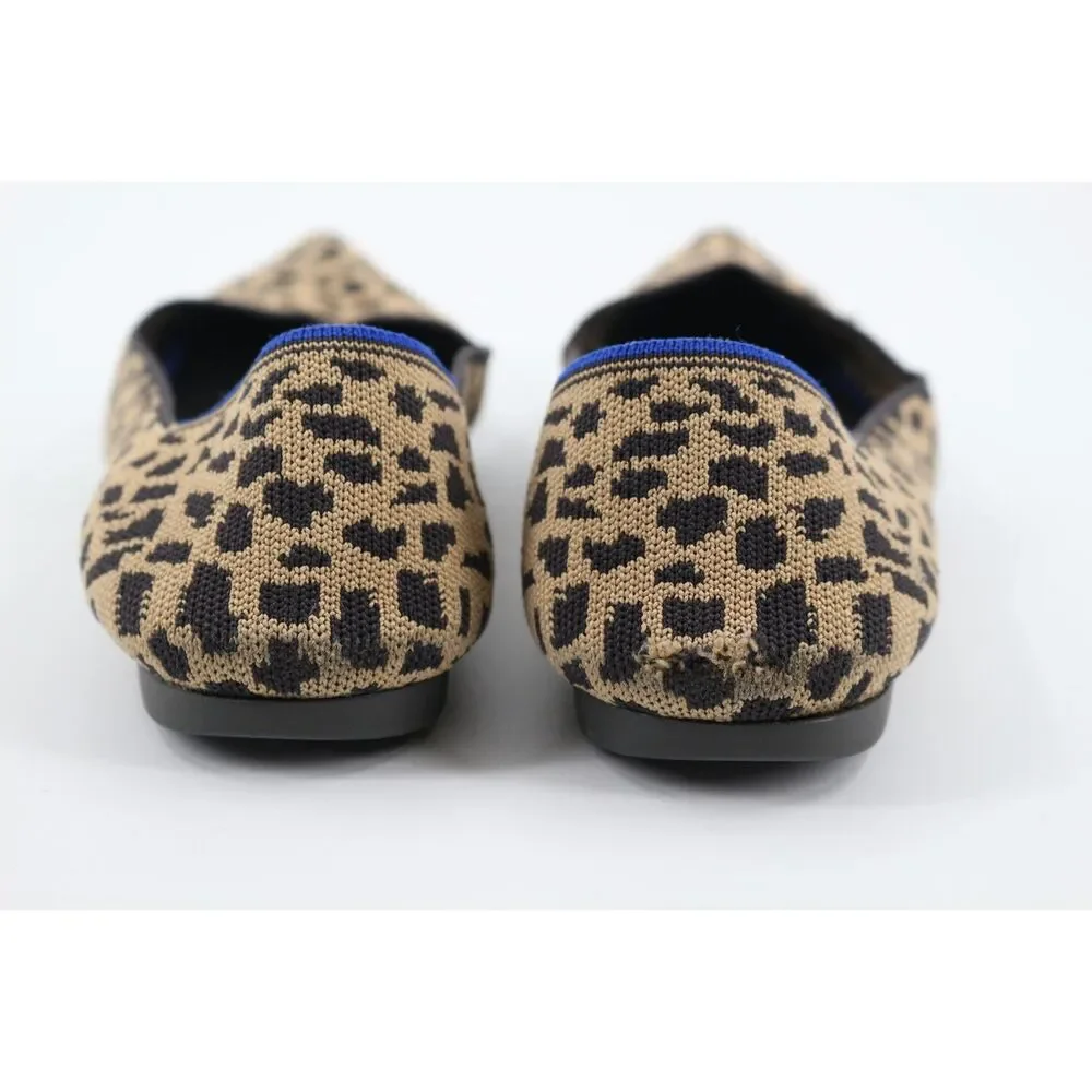 Rothy’s Women The Point Ballet Flats Cheetah Leopard Print Size 11.5
